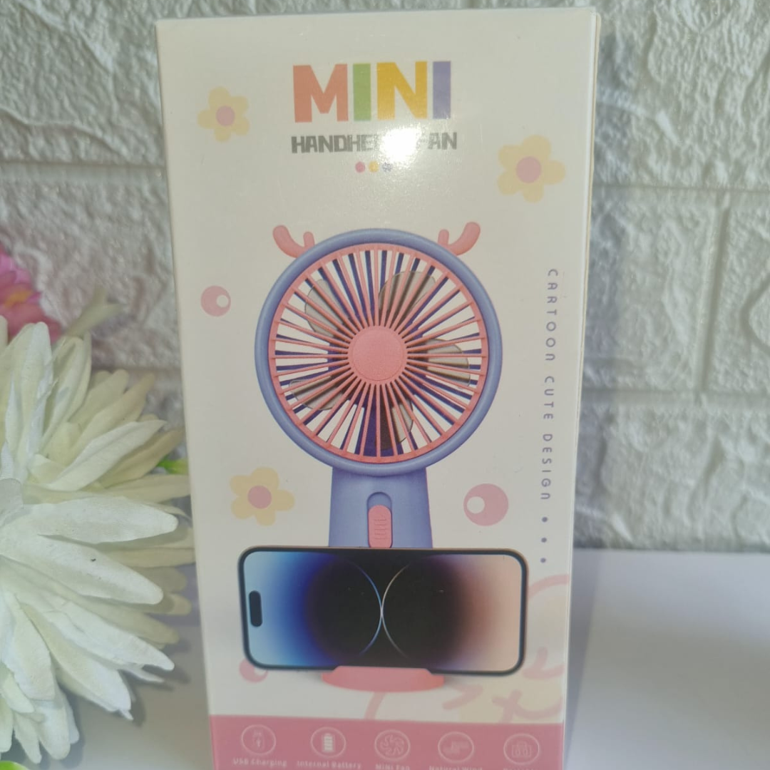 Rechargeable Mini Cool Fan With Mobile Holder