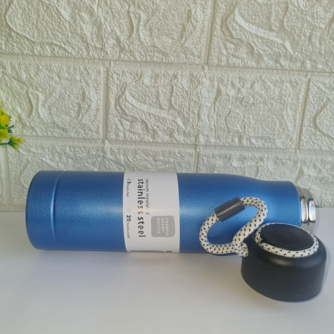 Stainless Steel Bottle Silver (Blue)