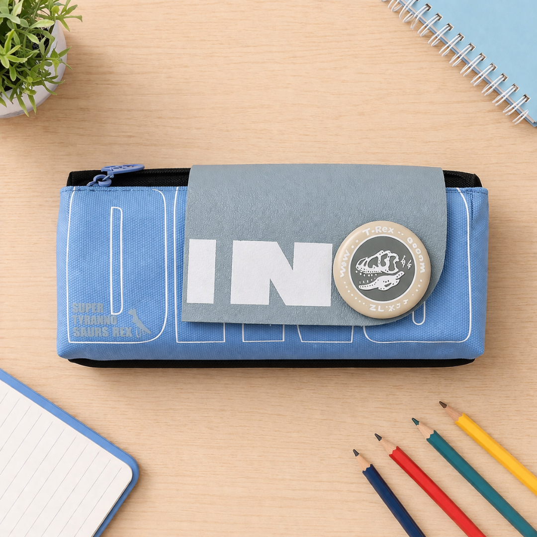 Dino Zipper Pencil Pouch