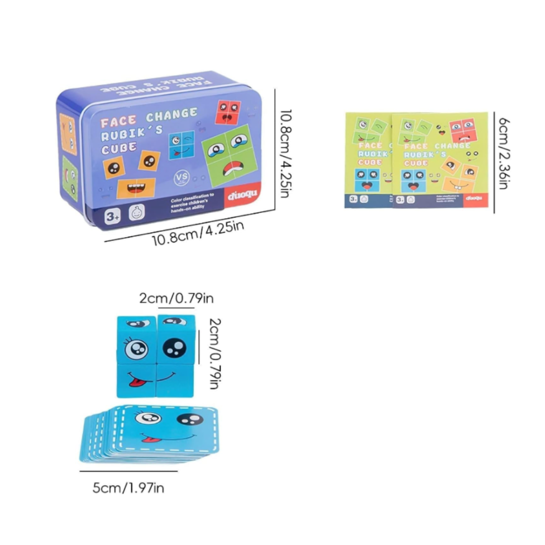 Face Change Cube Puzzle Game