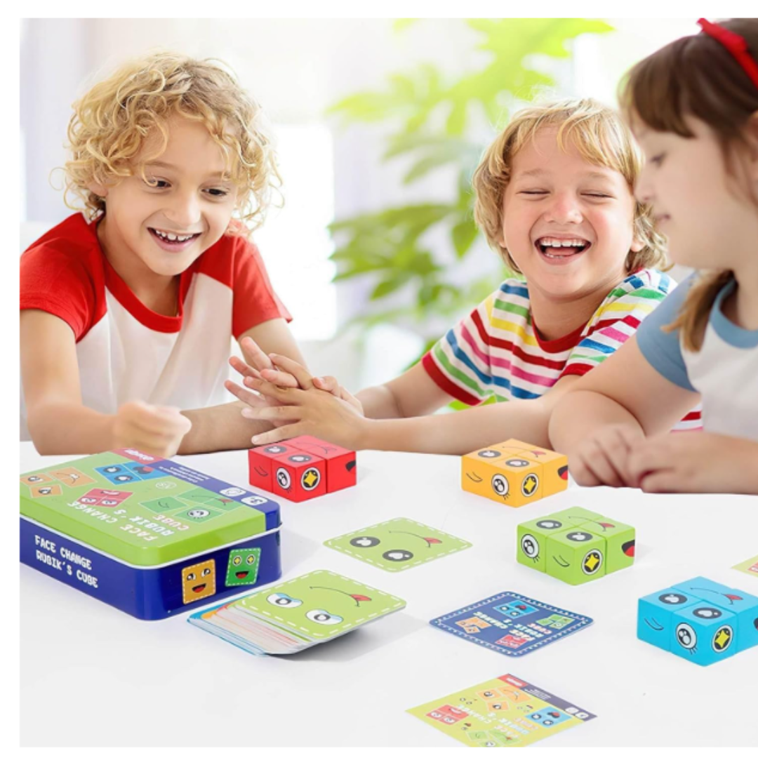 Face Change Cube Puzzle Game