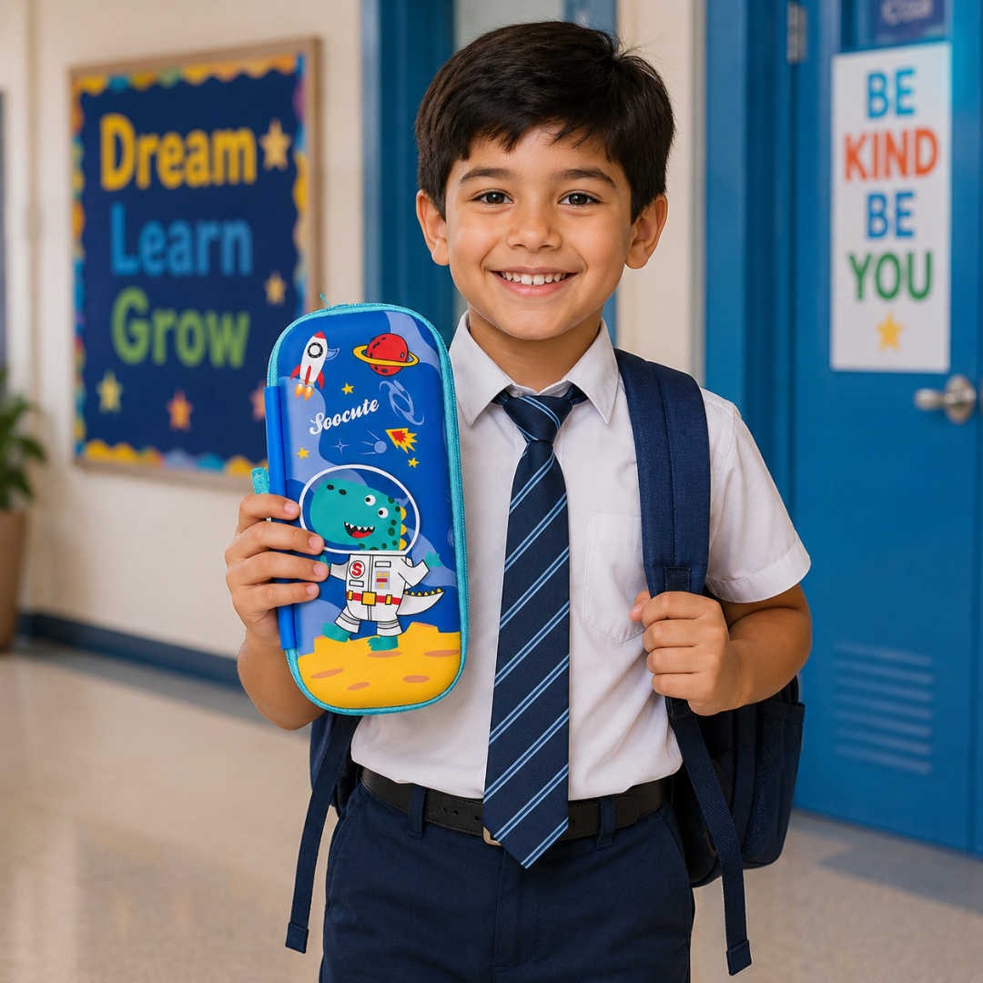 Cute Dinosaur Astronaut Pencil Pouch