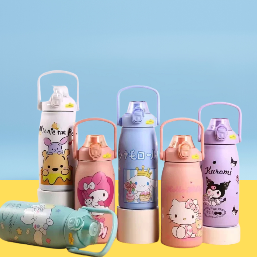 Stylish water bottle and sipper set for school, office, and gym use