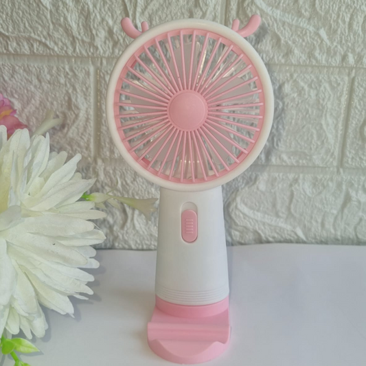 Rechargeable Mini Cool Fan With Mobile Holder