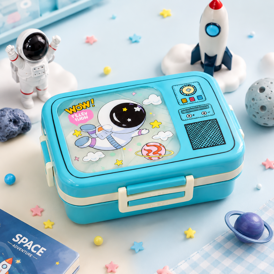 3 Compartment Retro TV Kids Lunch Box