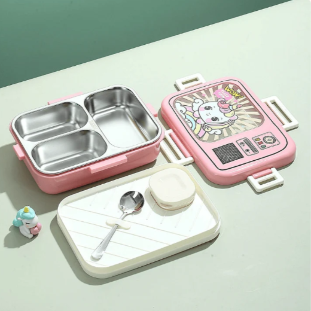3 Compartment Retro TV Kids Lunch Box