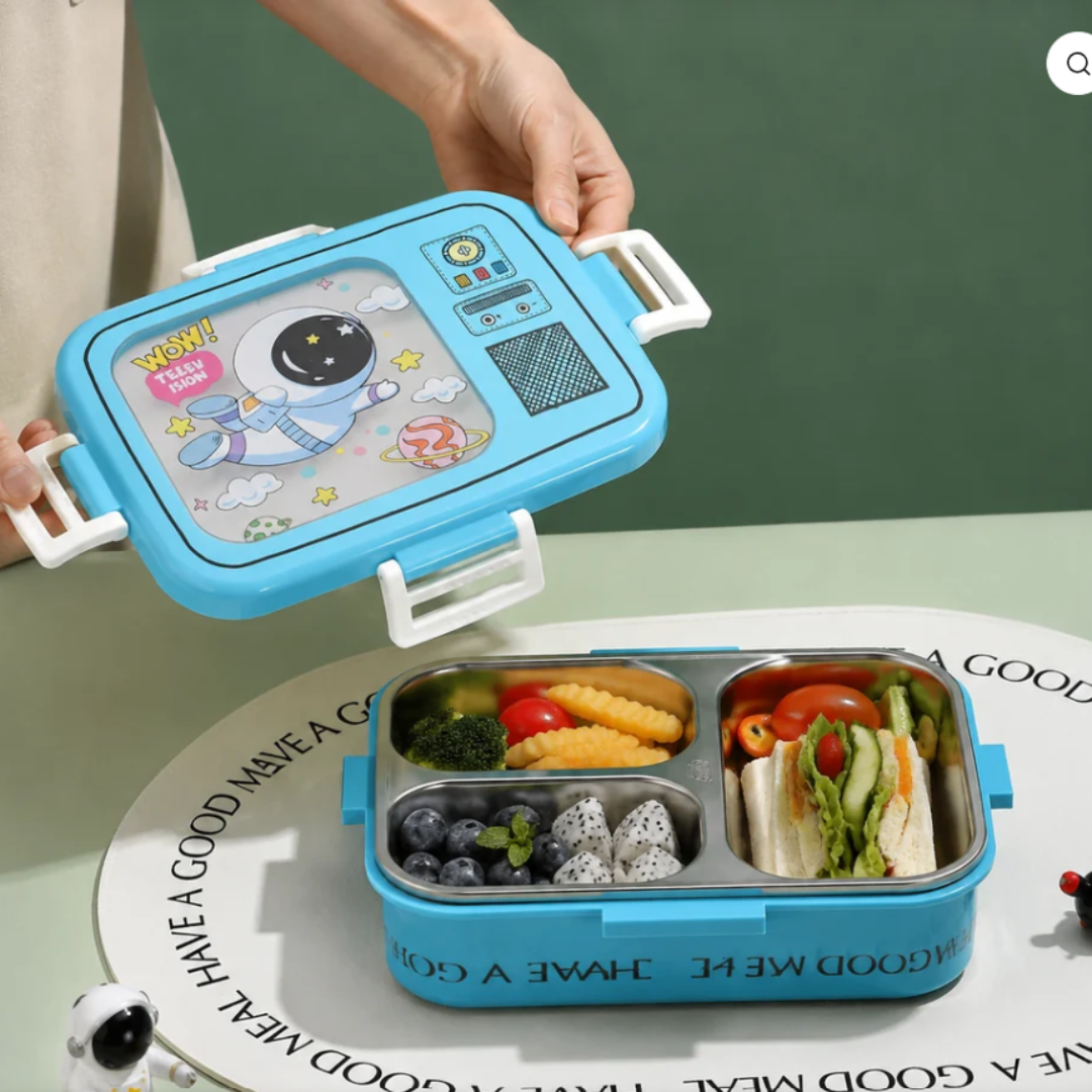 3 Compartment Retro TV Kids Lunch Box