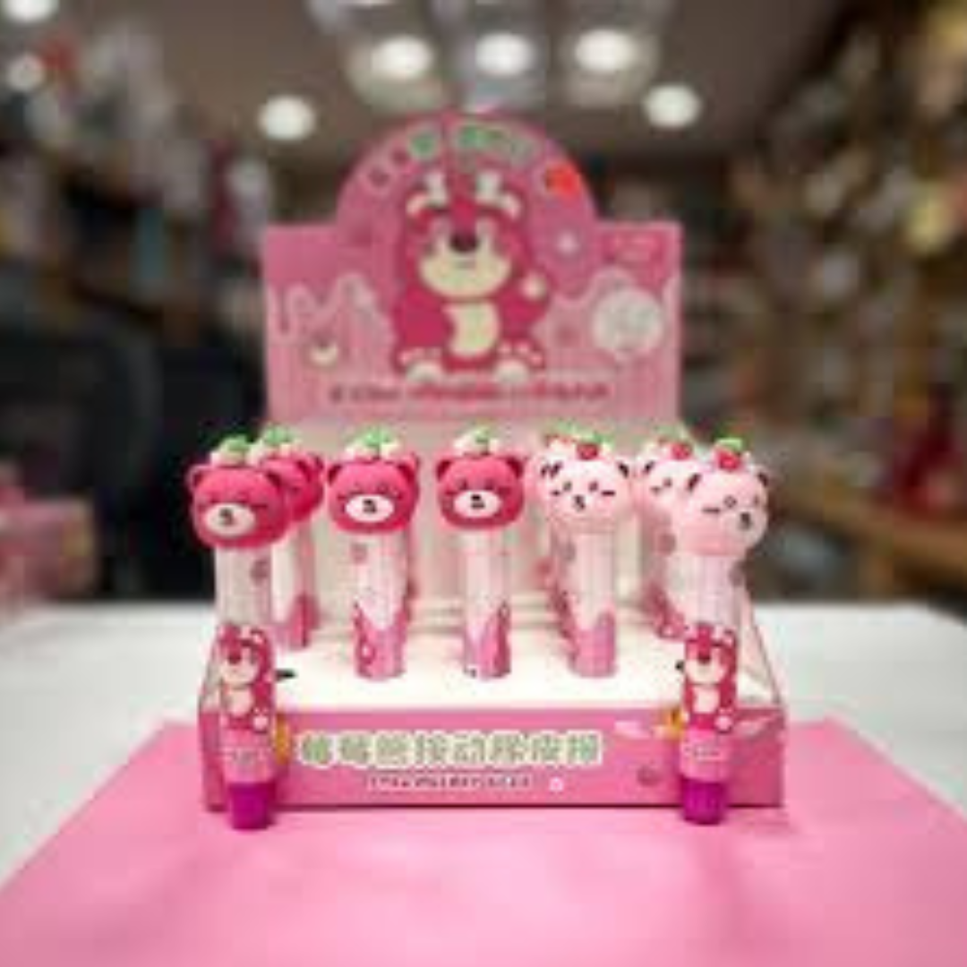 Clutch Strawberry Bear Eraser