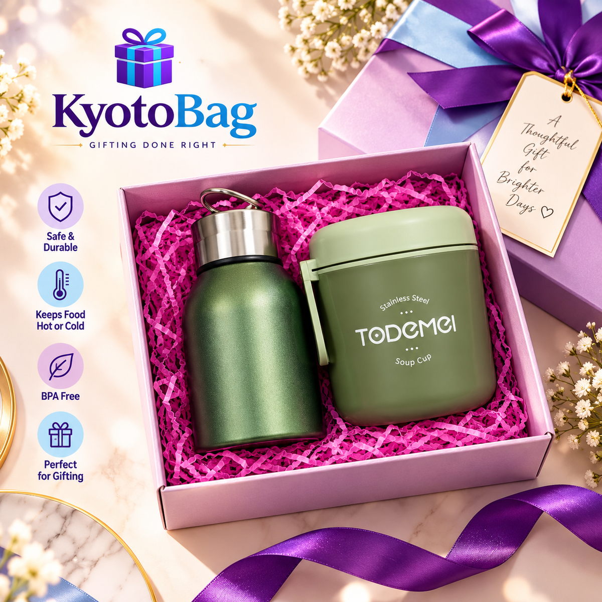Bottle & Food Jar Combo | 300 ML + 500 ML