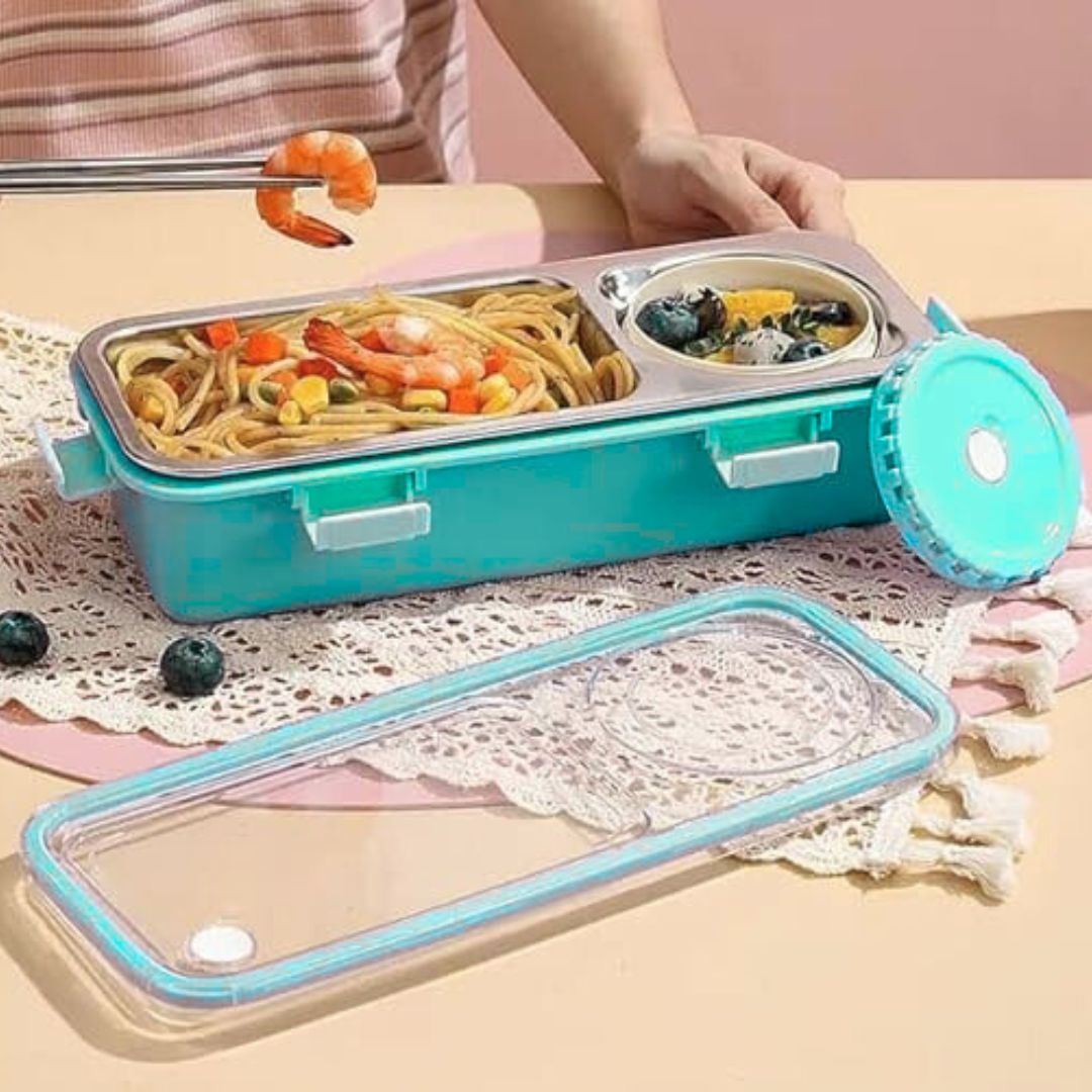 Kids School Essentials Combo | Steel Water Bottle & Lunch Box