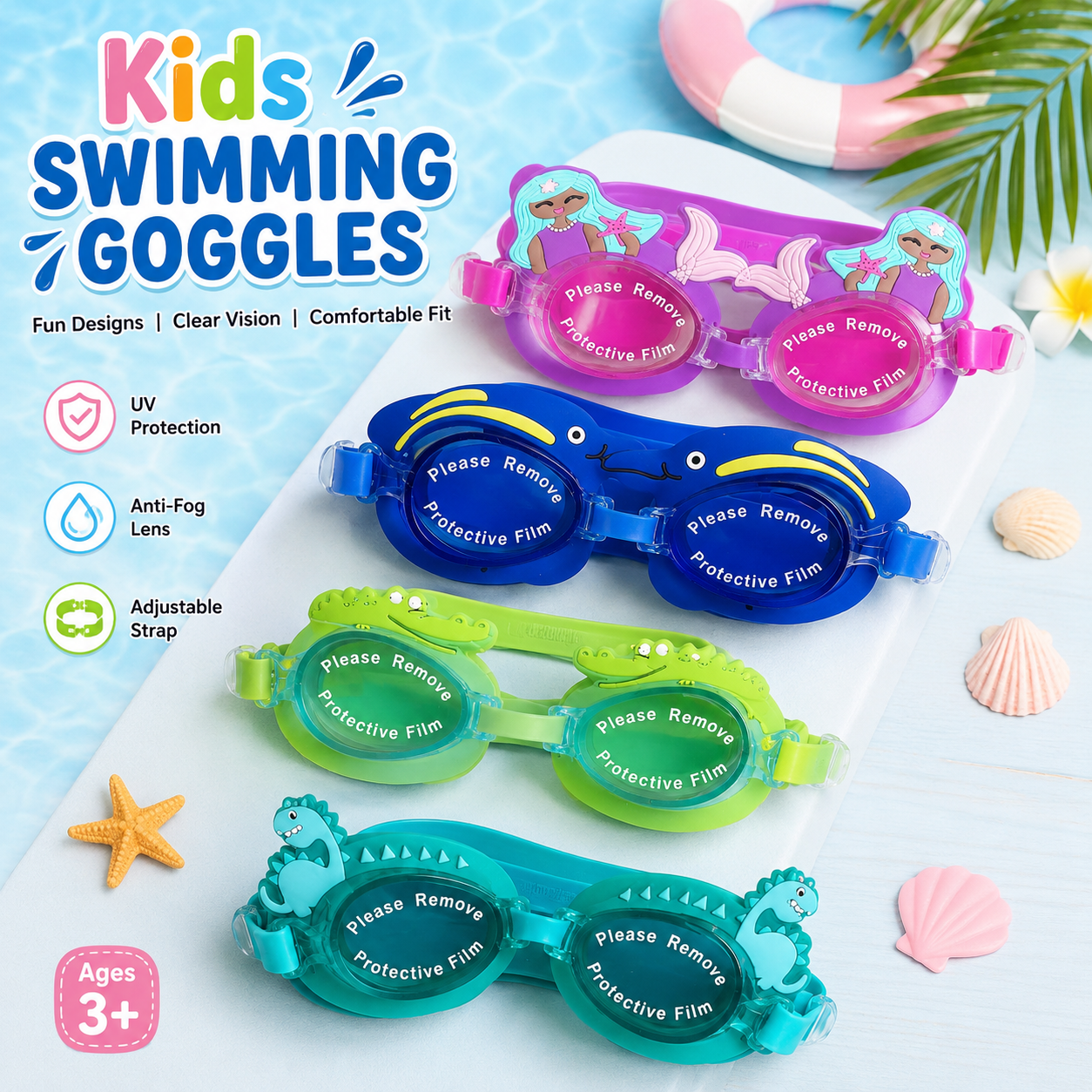 Kids Swimming Goggles for Boys & Girls
