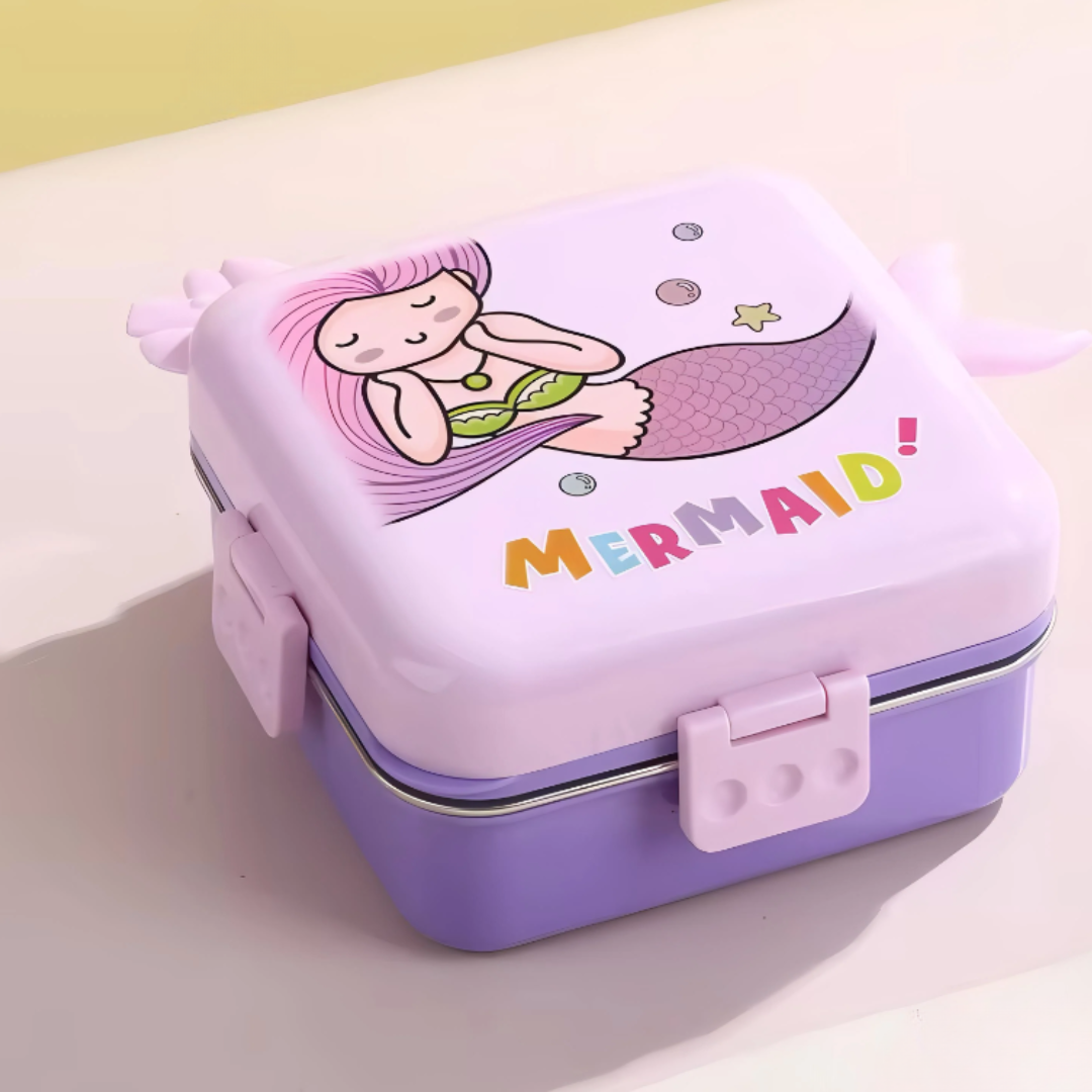 cartoon mermaid lunch box for girls