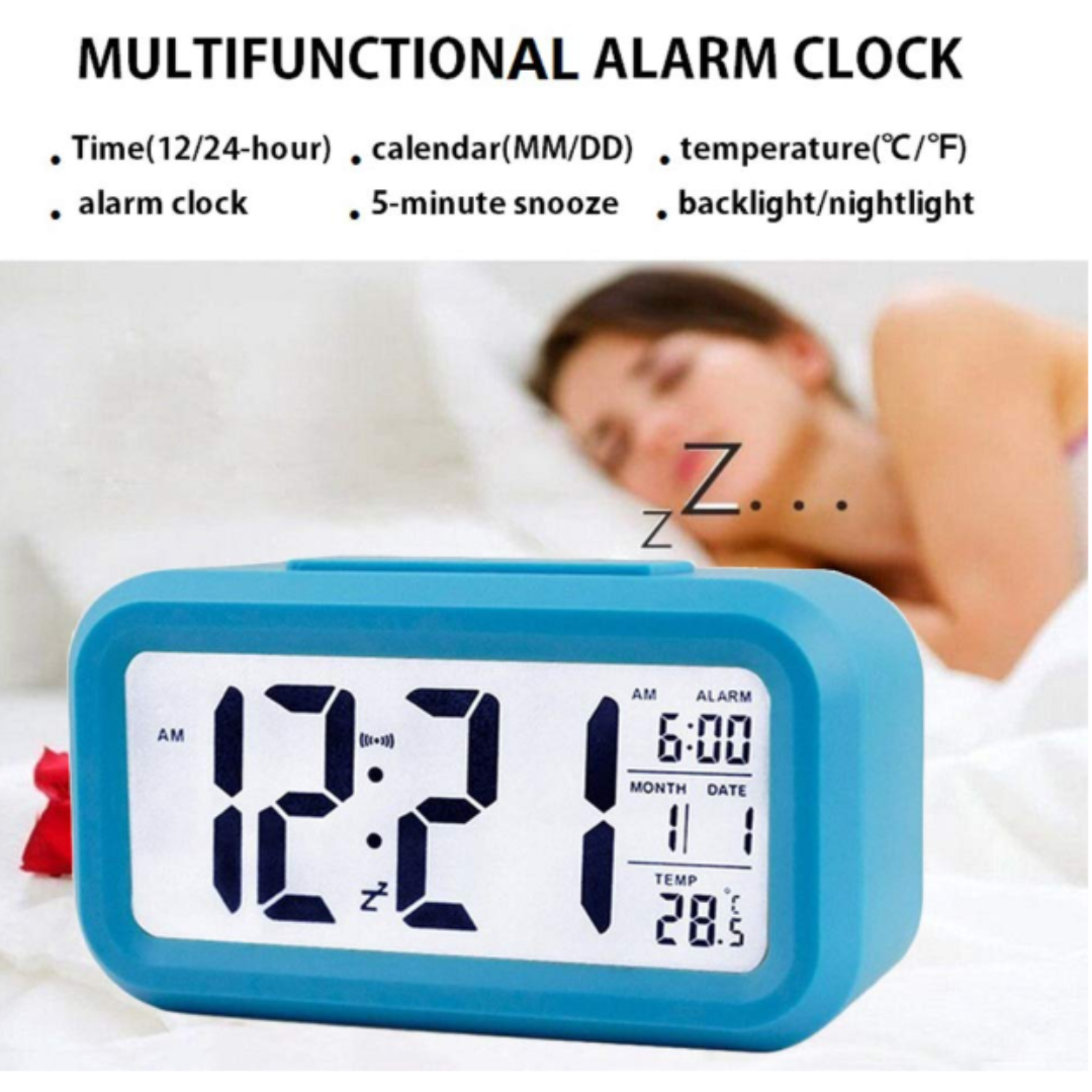 LCD Digital Clock (Blue)