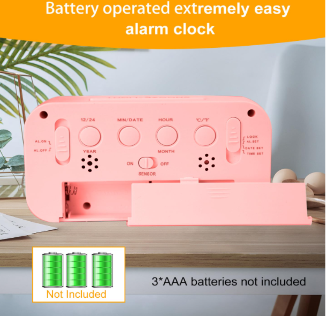 LCD Digital Clock (Pink)