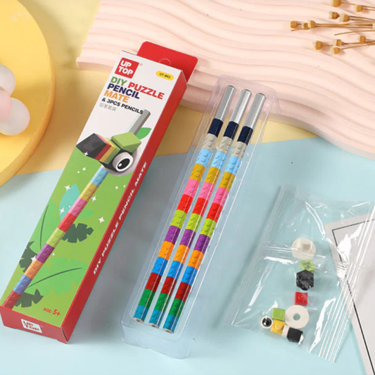 DIY Puzzle Block Pencil Set