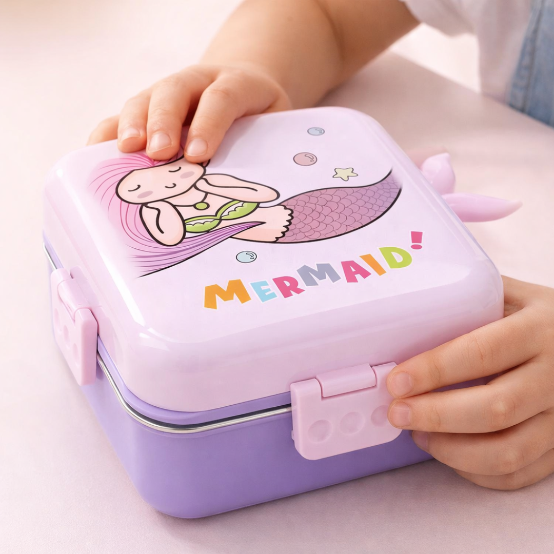 cute mermaid lunch box for girls school