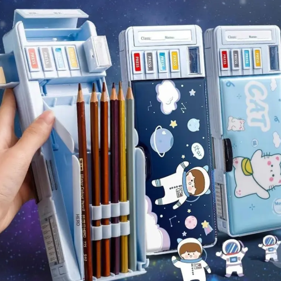 Space Theme Multifunction Pencil Box