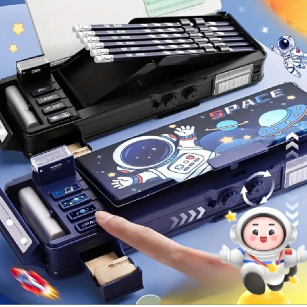 Space Theme Multifunction Pencil Box