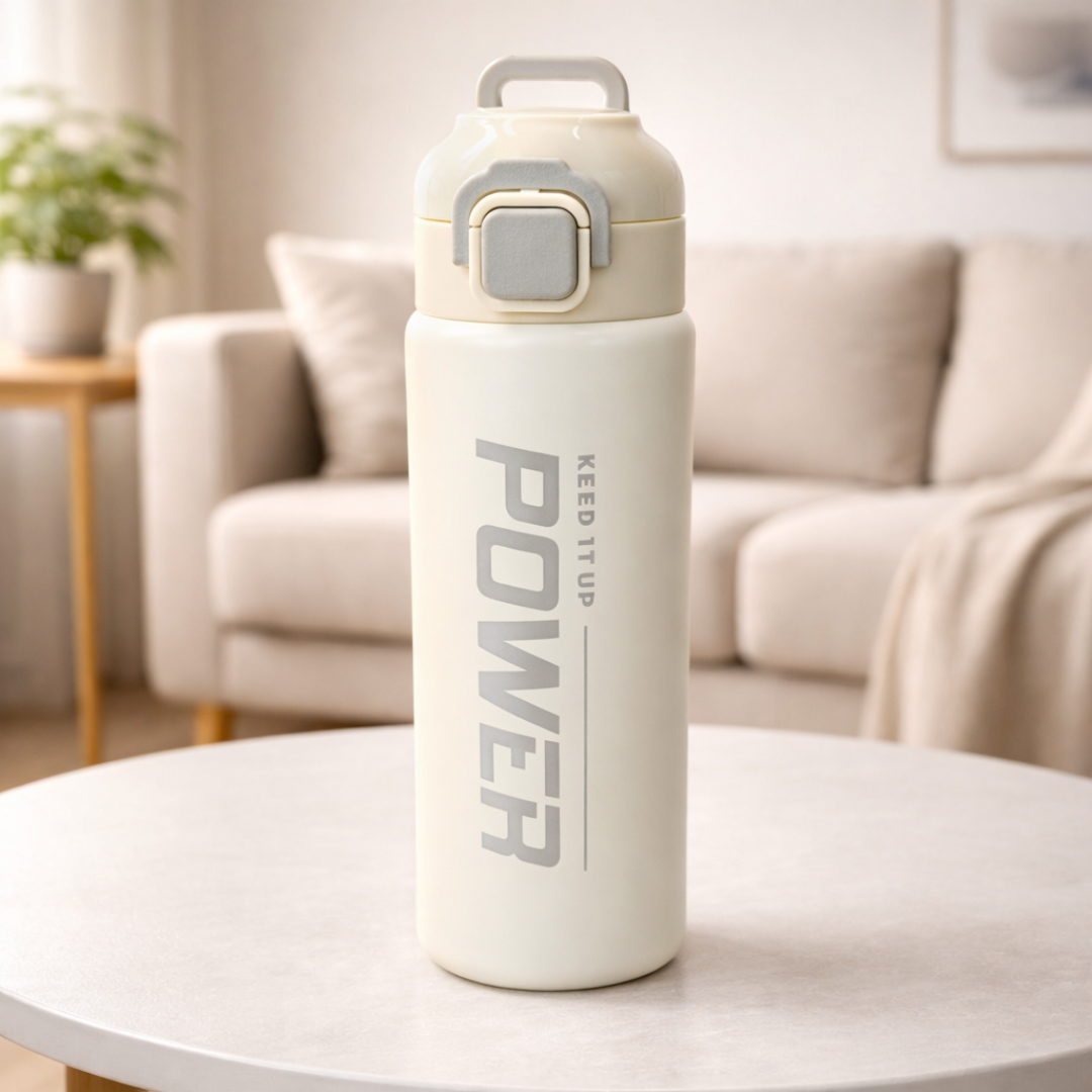 Power Stainless Steel Water Bottle for Kids 680ml — Leakproof BPA Free School Bottle